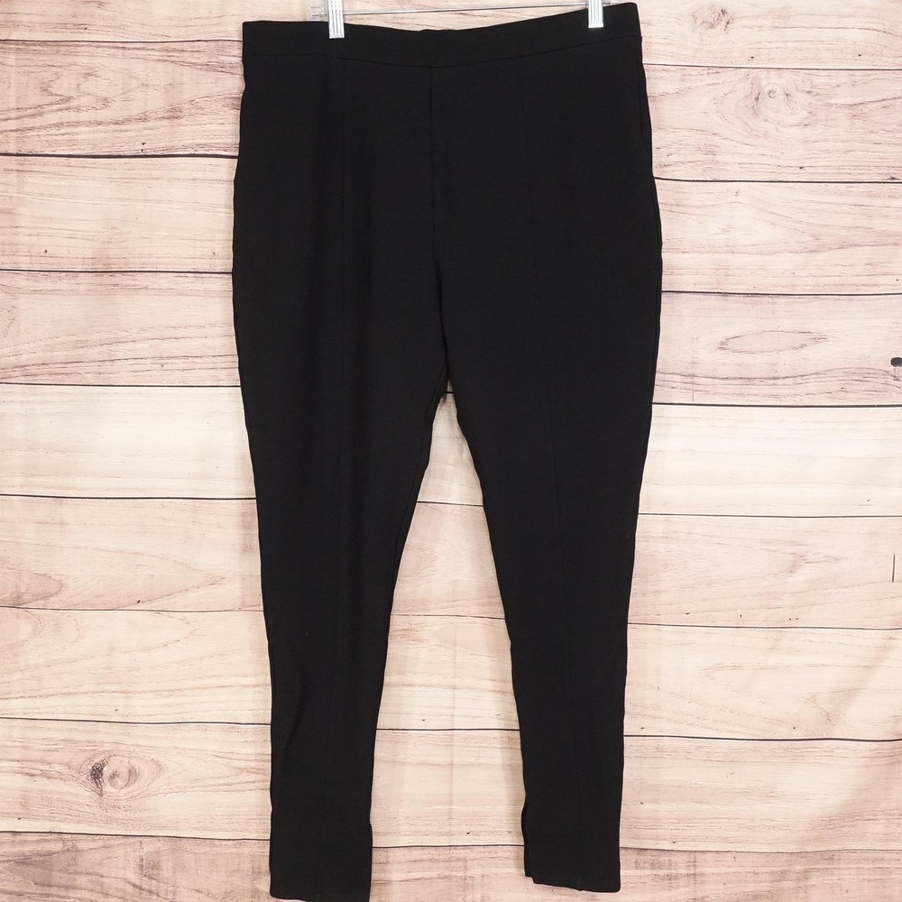 Nordstrom Pants Womens XXL Black Ponte Slim Pull On Stretch Workwear 36x27
